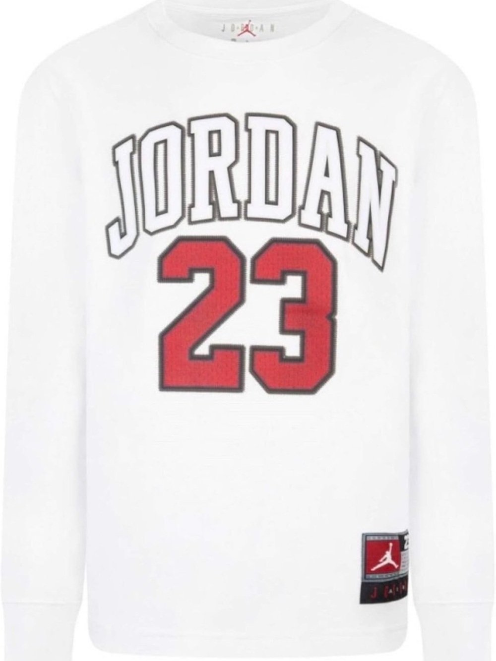Jordan Boys 23 Big Logo Practice Flight Graphic Long Sleeve T-Shirt - Large